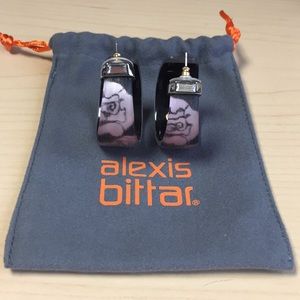 Alexis Bittar Floral Tapered Hoops